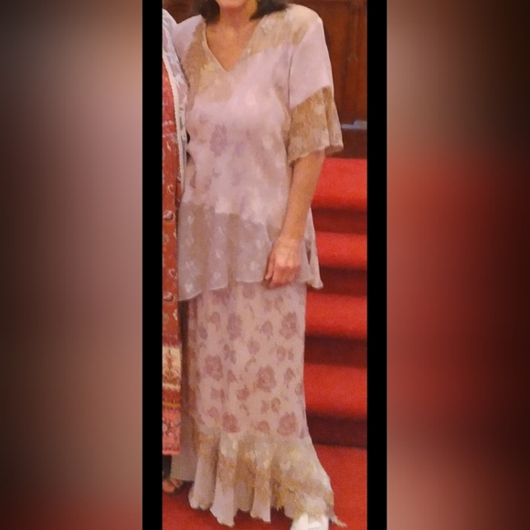 Gorgeous Spencer Alexis Rose Colored  2 piece dress - Picture 3 of 6